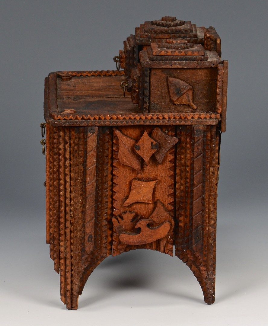 Lot 295: Miniature tramp art chest