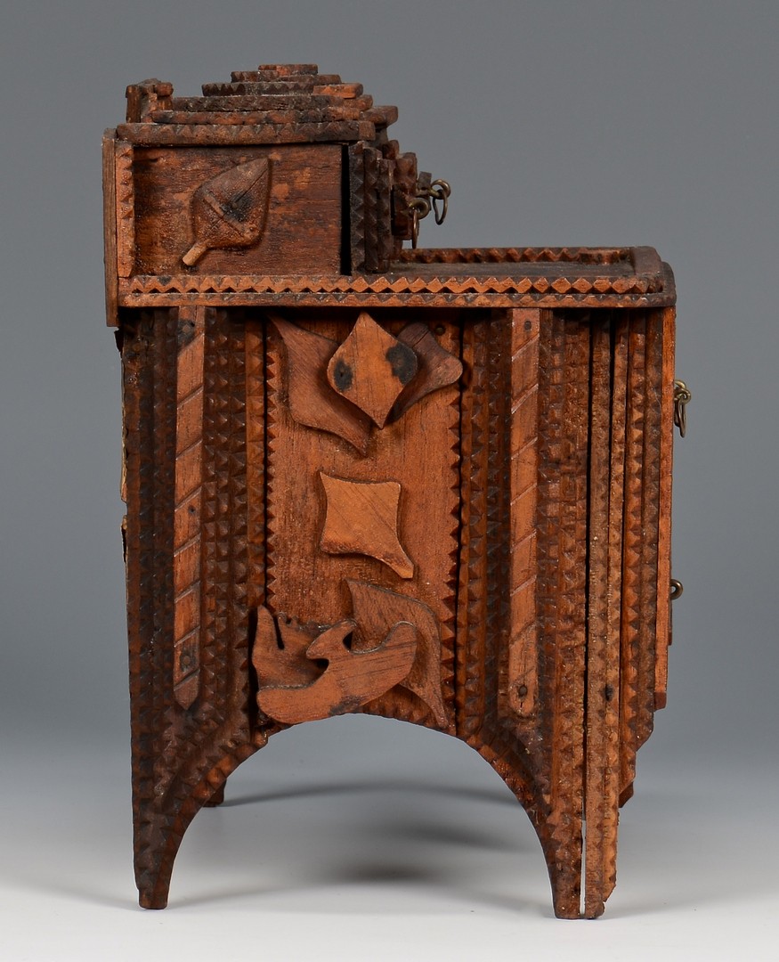 Lot 295: Miniature tramp art chest