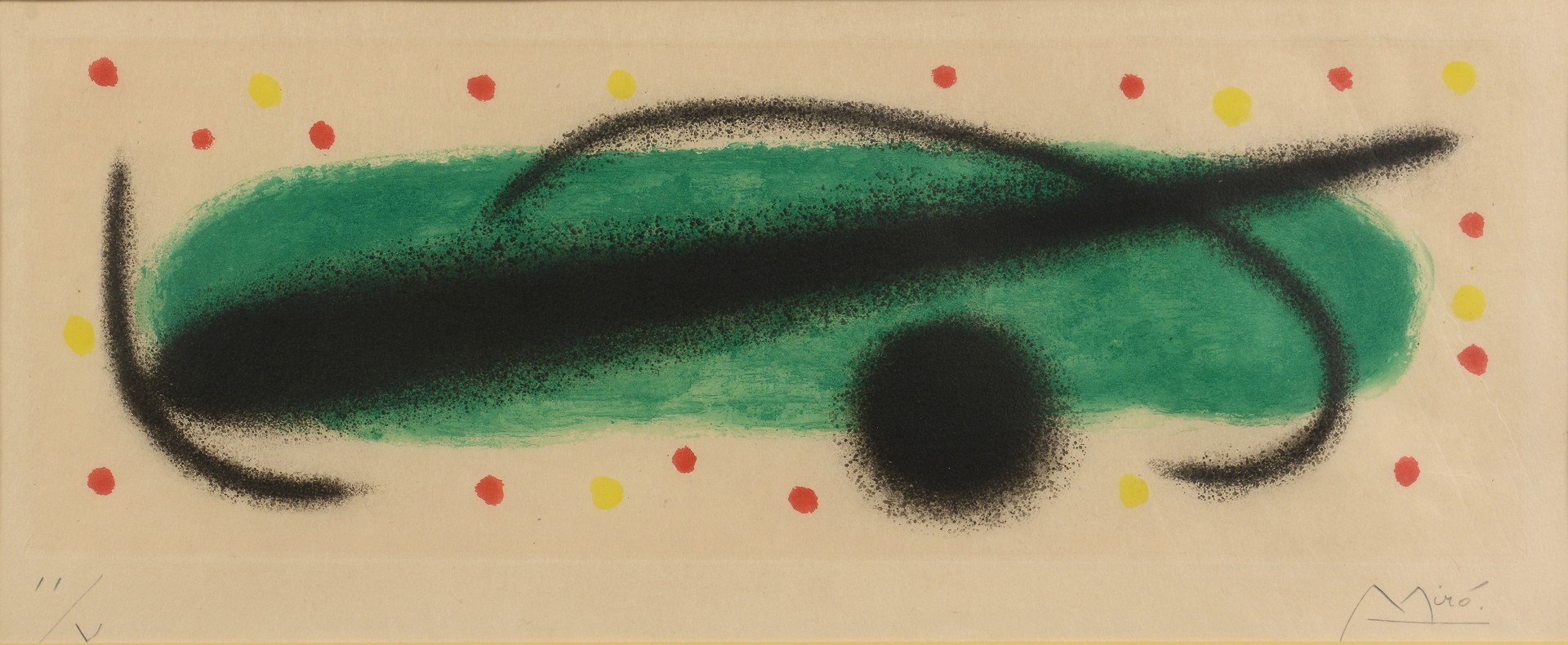 Lot 314: Joan Miro etching, Fusees 1959