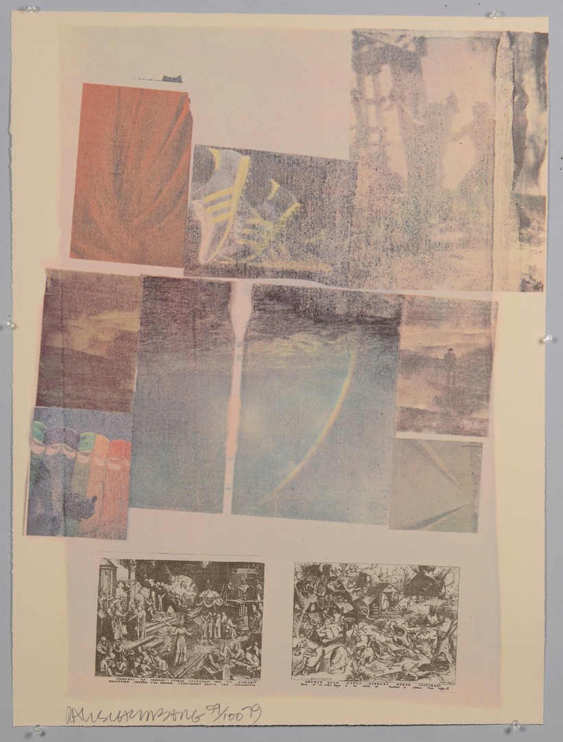 Lot 317: Rauschenberg Signed Litho, People Have Enough Trouble Without Being Intimidated by an Artichoke