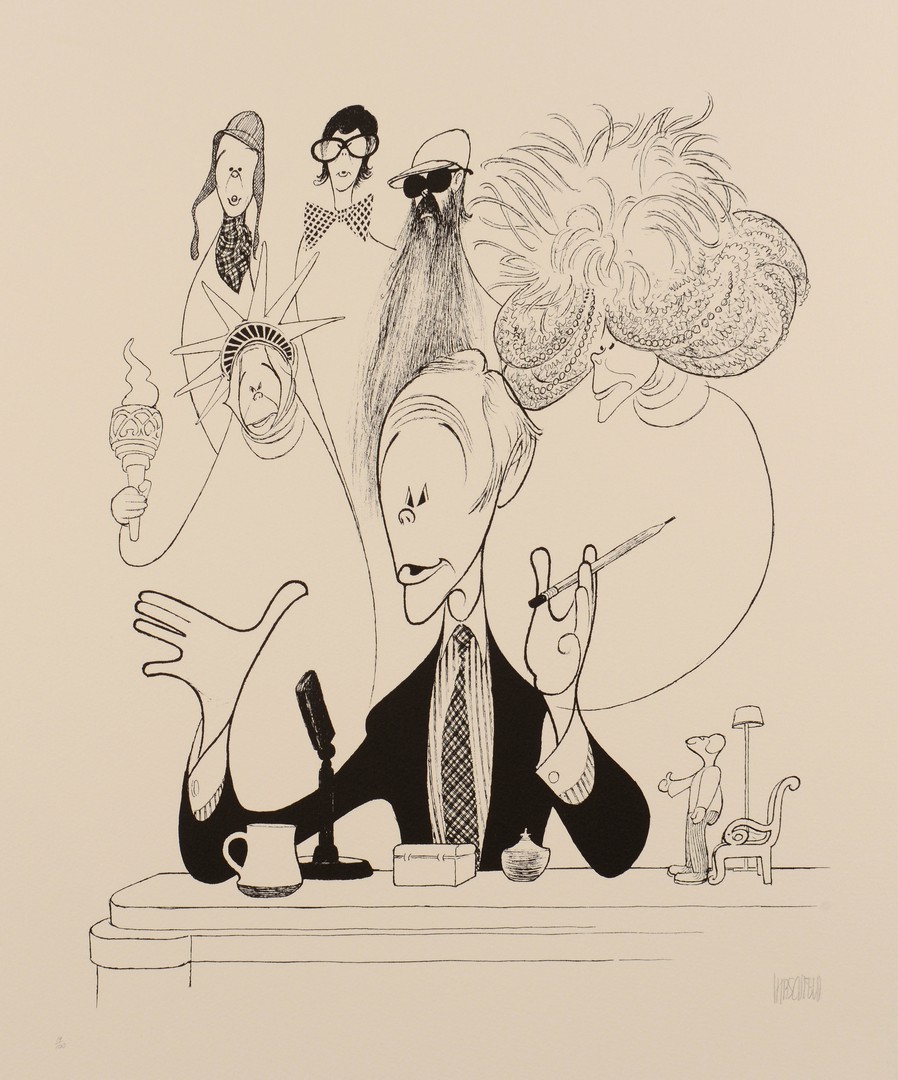 Lot 321: Signed Hirschfeld Lithograph, Johnny Carson