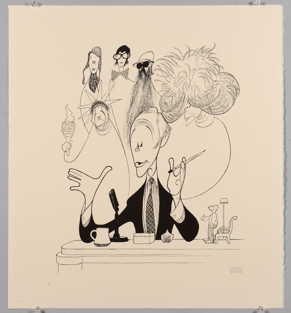 Lot 321: Signed Hirschfeld Lithograph, Johnny Carson