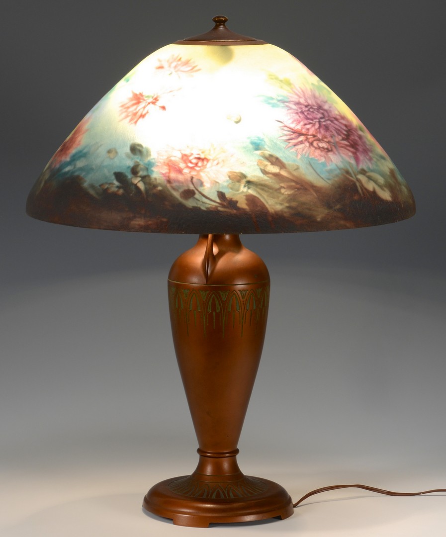 Lot 331: Moe Bridges Reverse Painted Table Lamp
