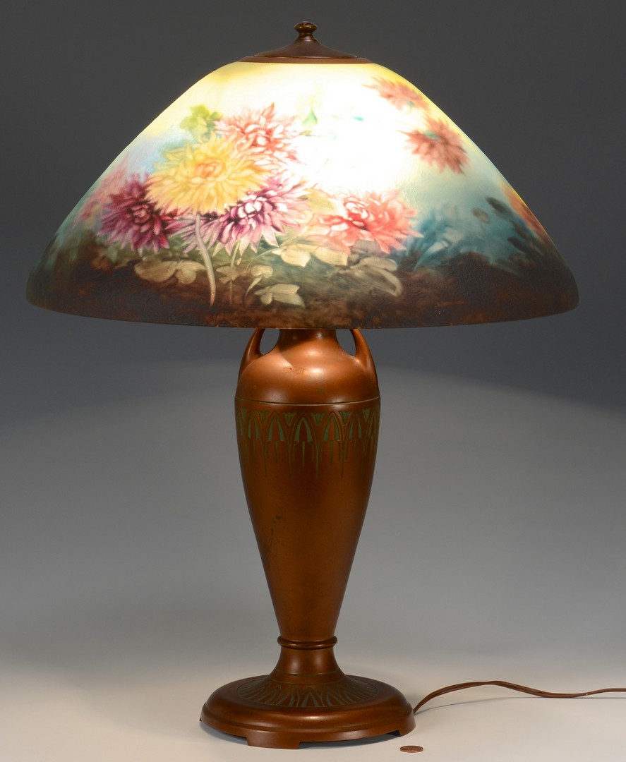 Lot 331: Moe Bridges Reverse Painted Table Lamp