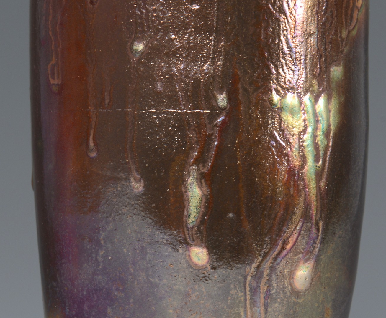 Lot 337: Art Pottery Iridescent Vase