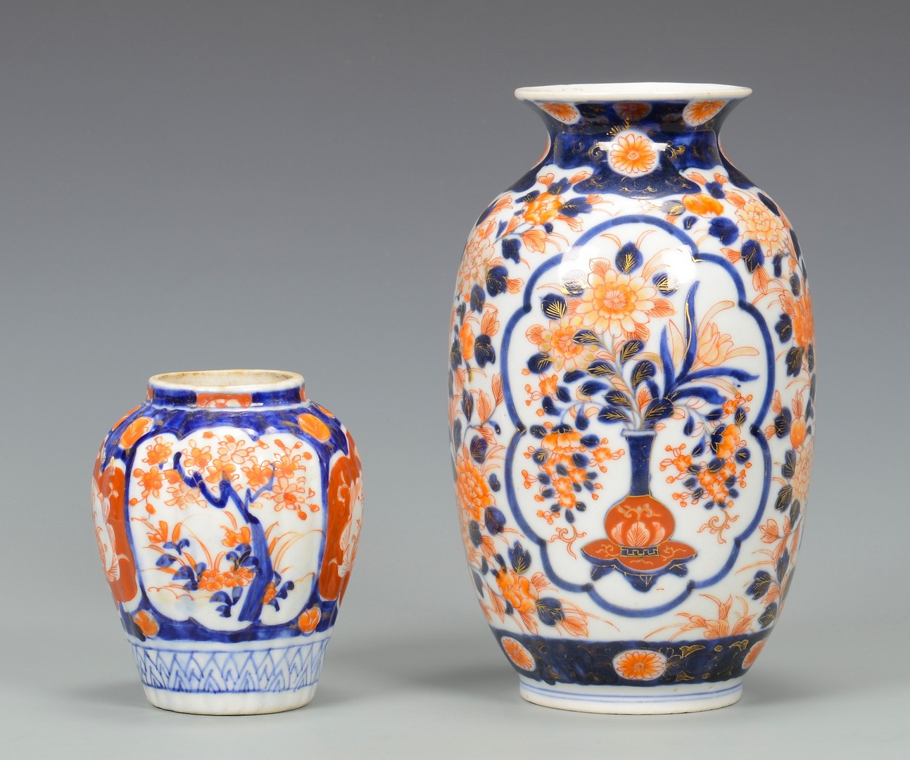 Lot 348: Imari large bowl and 2 vases
