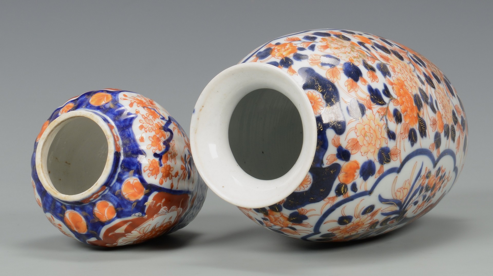 Lot 348: Imari large bowl and 2 vases