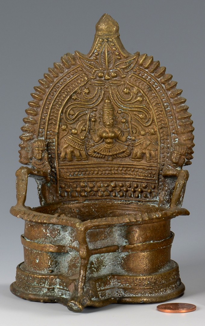 Lot 361: 3 Bronze Buddha Sculptural Items