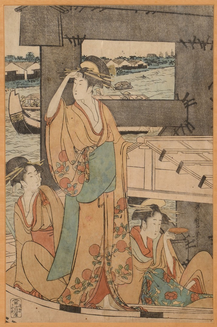 Lot 371: Japanese Woodblock Prints, Utamaro II