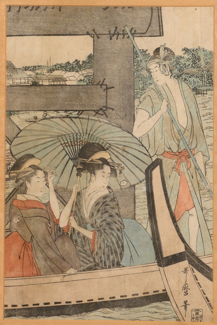 Lot 371: Japanese Woodblock Prints, Utamaro II