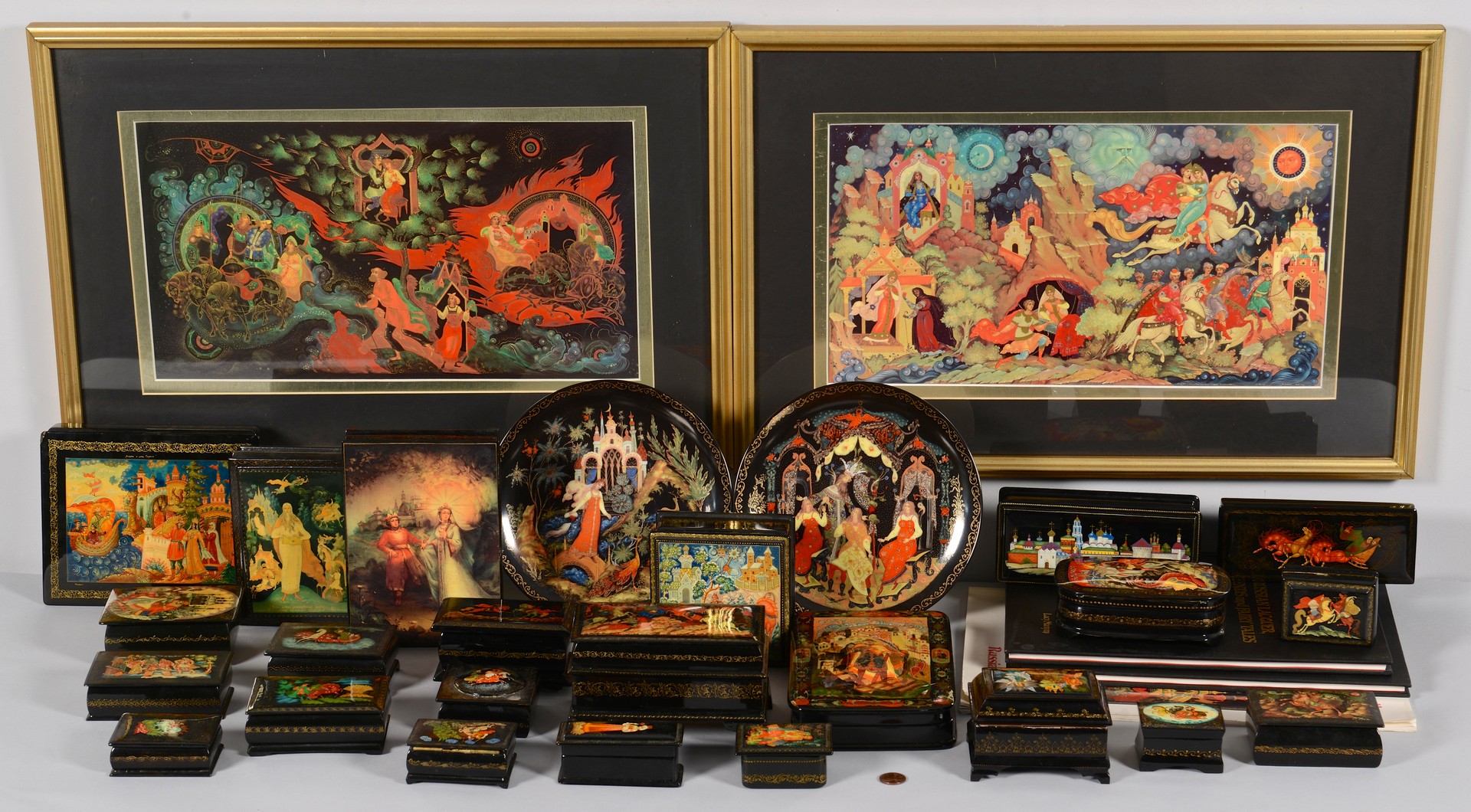 Lot 383: 23 Russian Lacquer Boxes