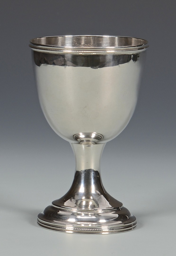 Lot 411: Jaccard MO Coin Silver Goblet, Ladle