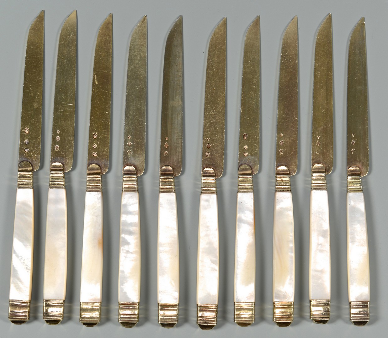 Lot 415: 10 French Silver-Gilt Knives ex-Cordell Hull