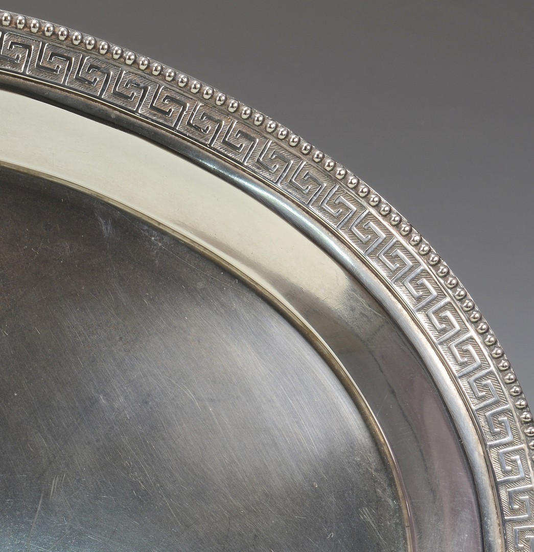 Lot 425: Sterling Tray with Greek Key Border