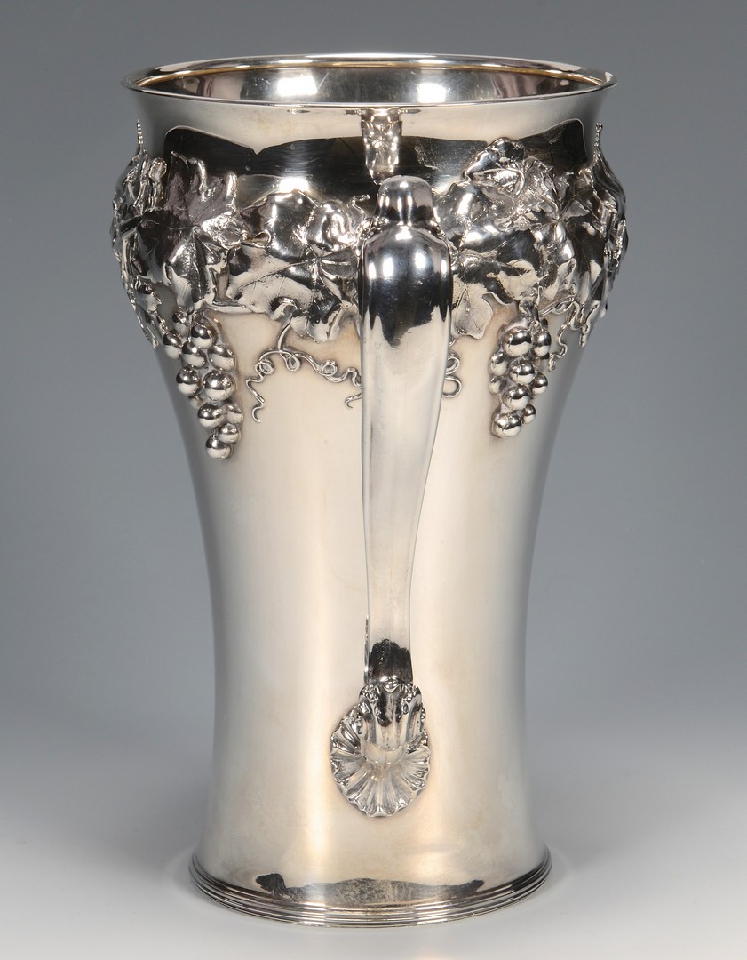 Lot 428: Large Sterling Silver Loving Cup w/ Grape Design