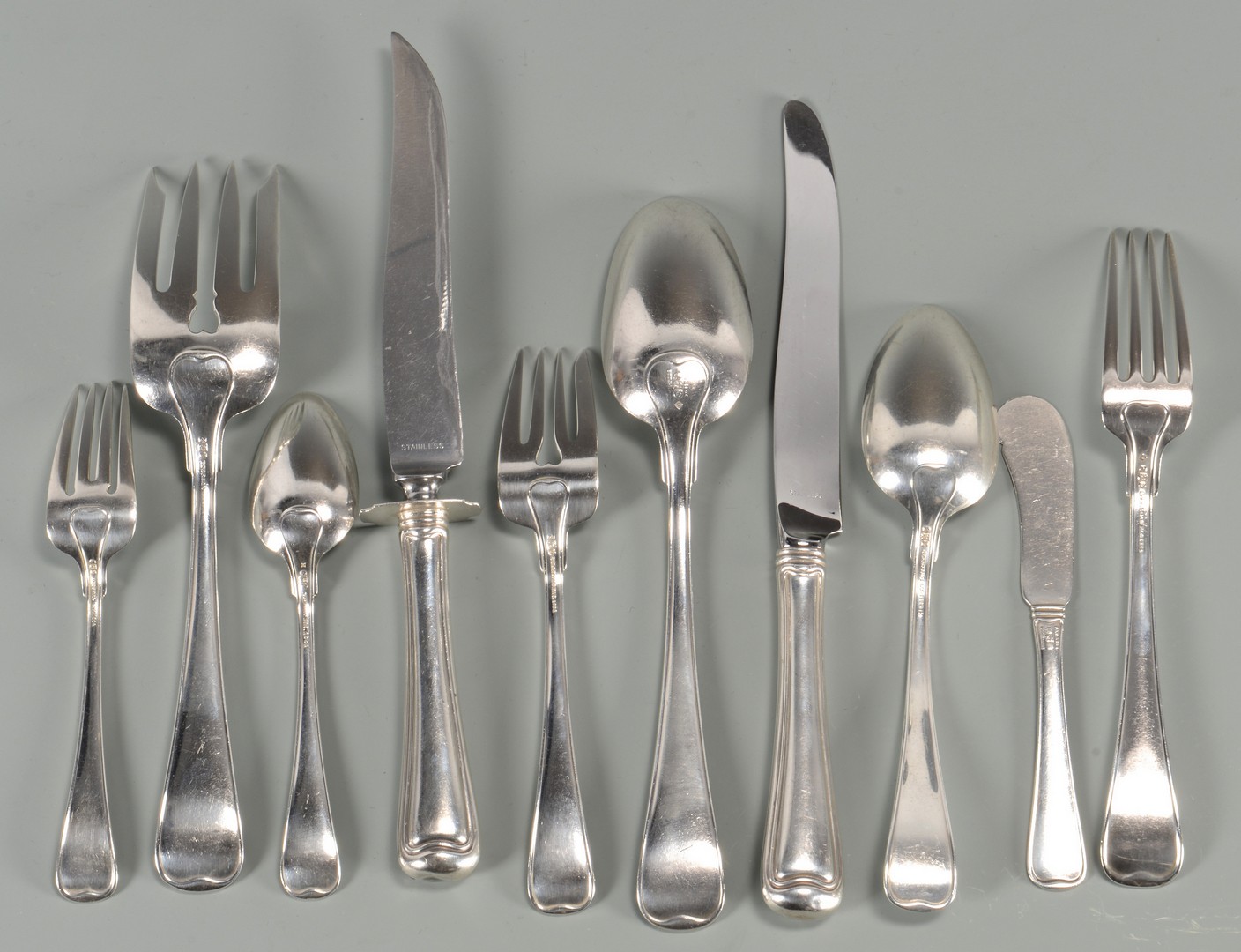 Lot 433: Gorham "Old French" Sterling Flatware plus more