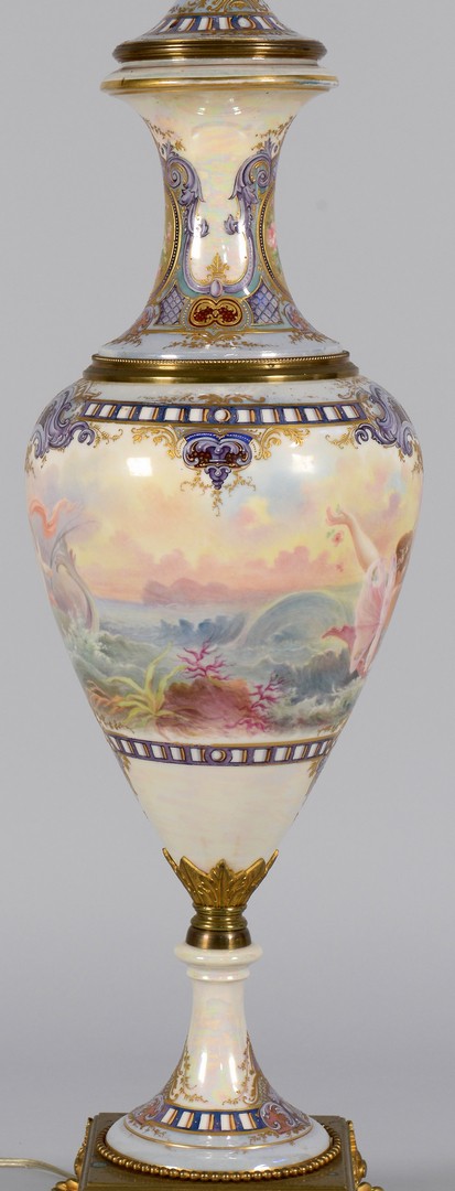 Lot 450: Sevres style Lamp, signed Collot