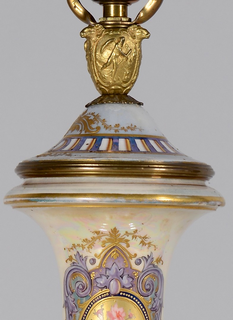 Lot 450: Sevres style Lamp, signed Collot