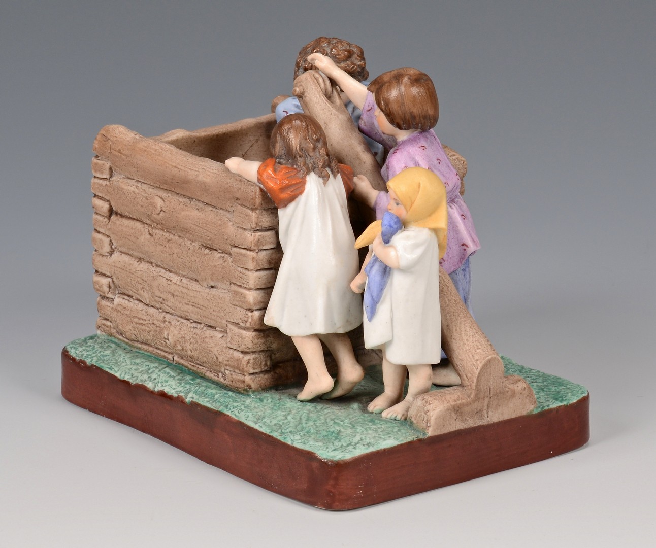 Lot 453: Imperial Porcelain, Russian Gardner "Children at the Well"