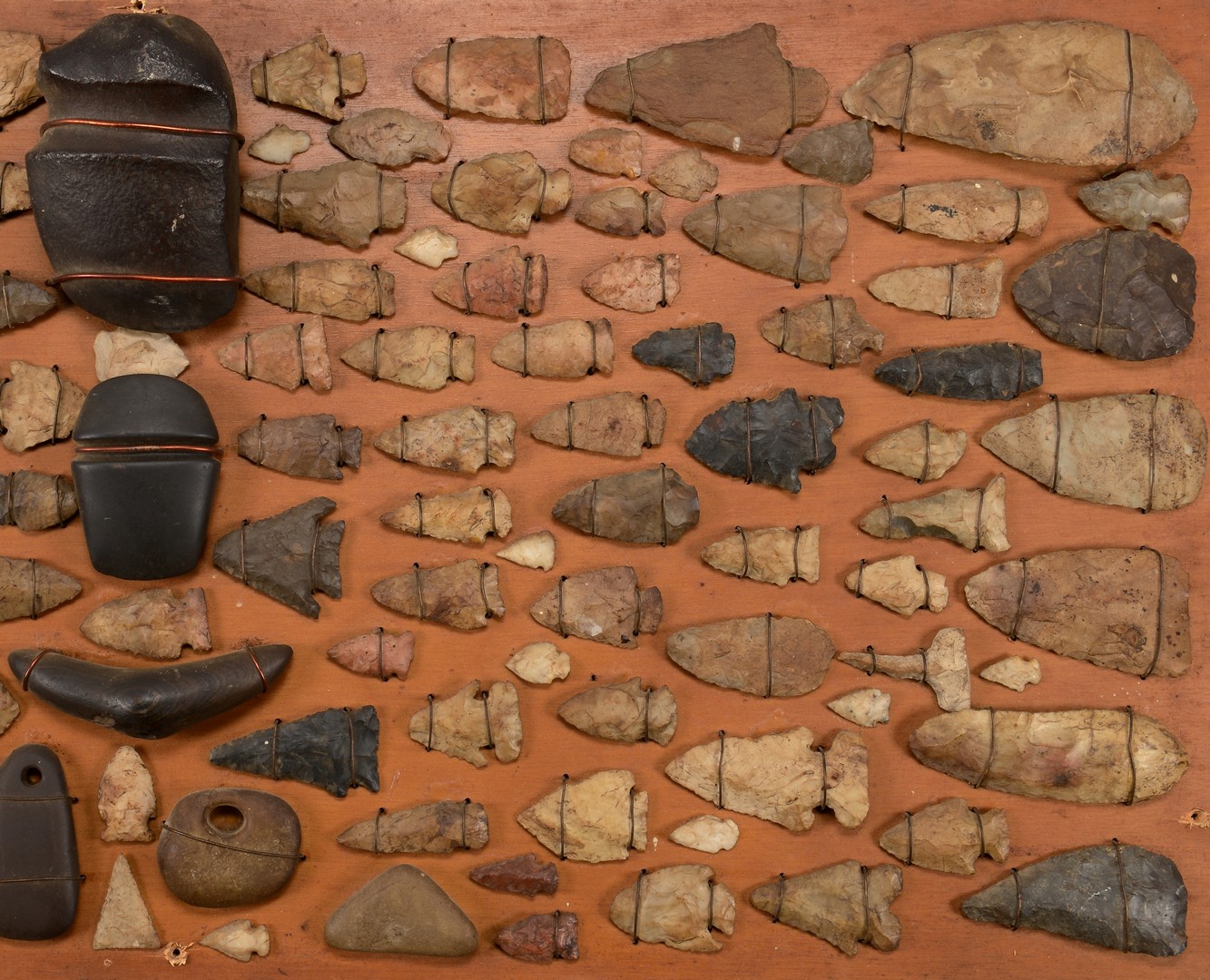 Lot 510: 129 Mounted Native American Points & Artifacts