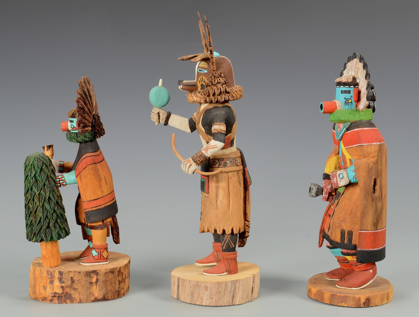 Lot 512: Grouping of 3 Hopi Kachinas