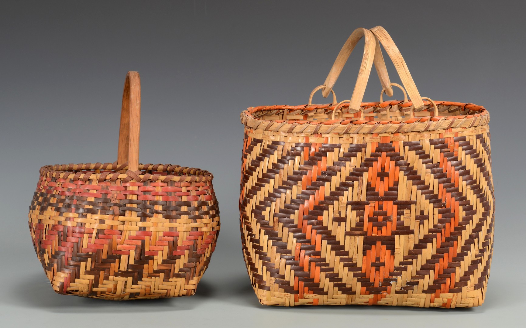 Lot 519: 2 Cherokee Rivercane Baskets