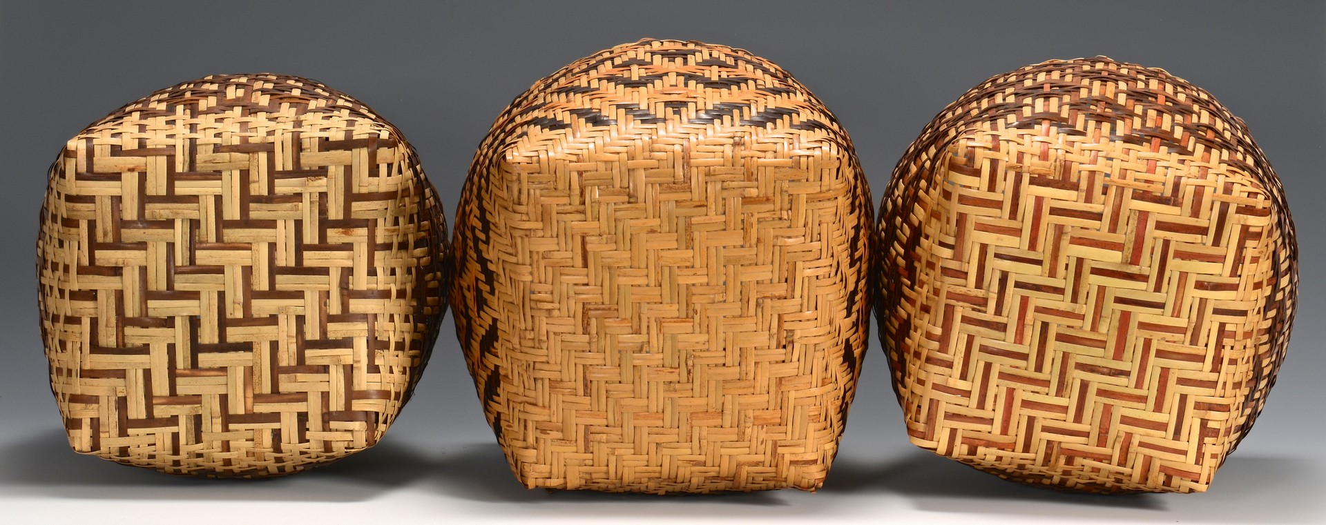 Lot 520: 3 Cherokee River Cane Baskets