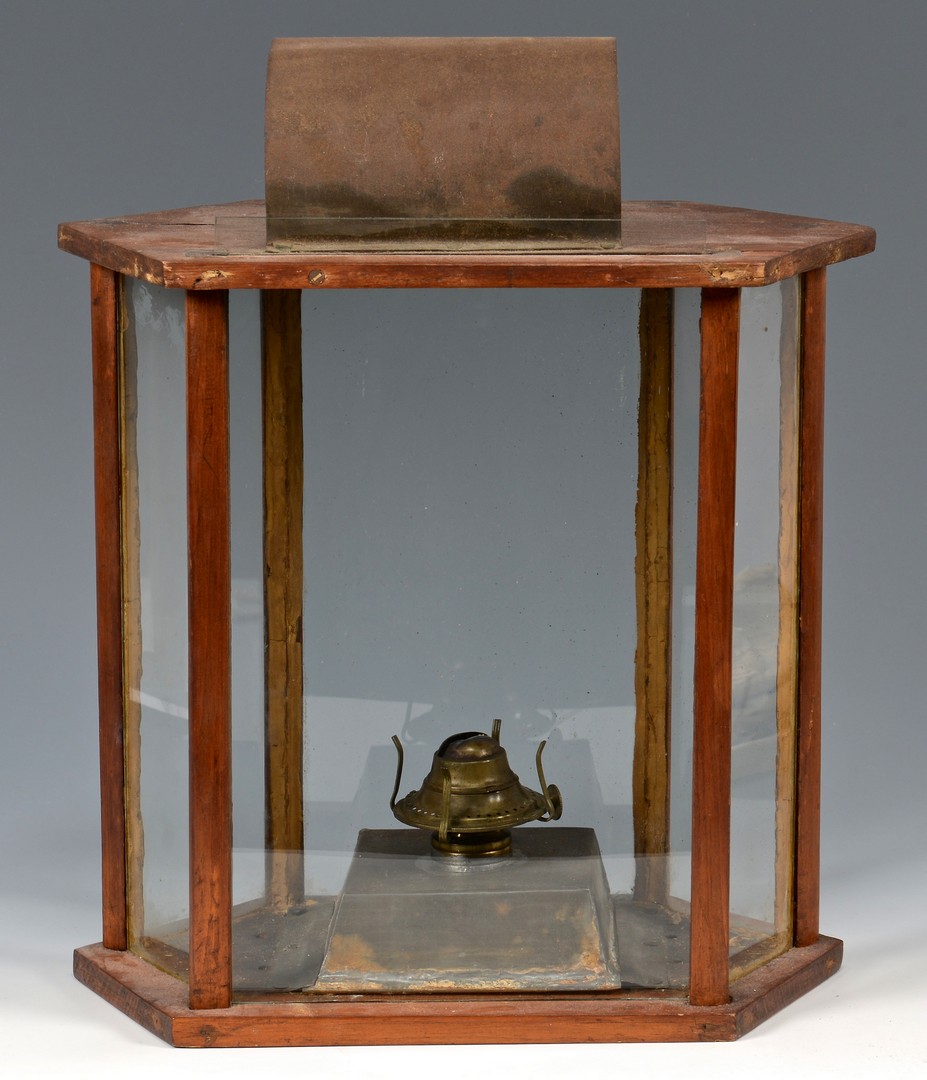 Lot 530: American Wooden Primitive Lantern