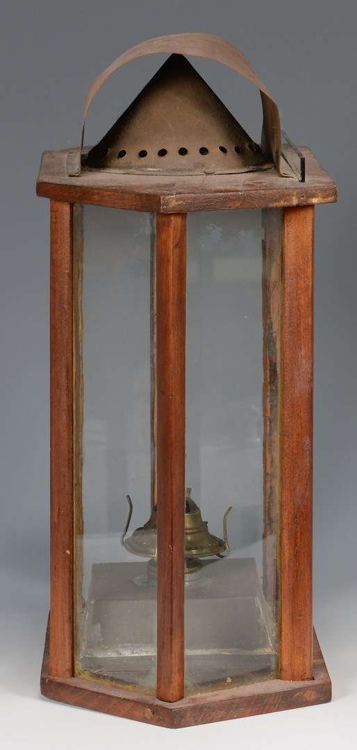 Lot 530: American Wooden Primitive Lantern