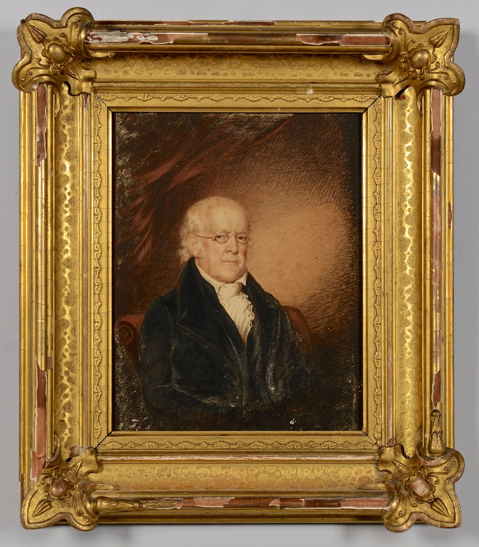 Lot 538: Portrait of an Older Gentleman, Oil on Paper