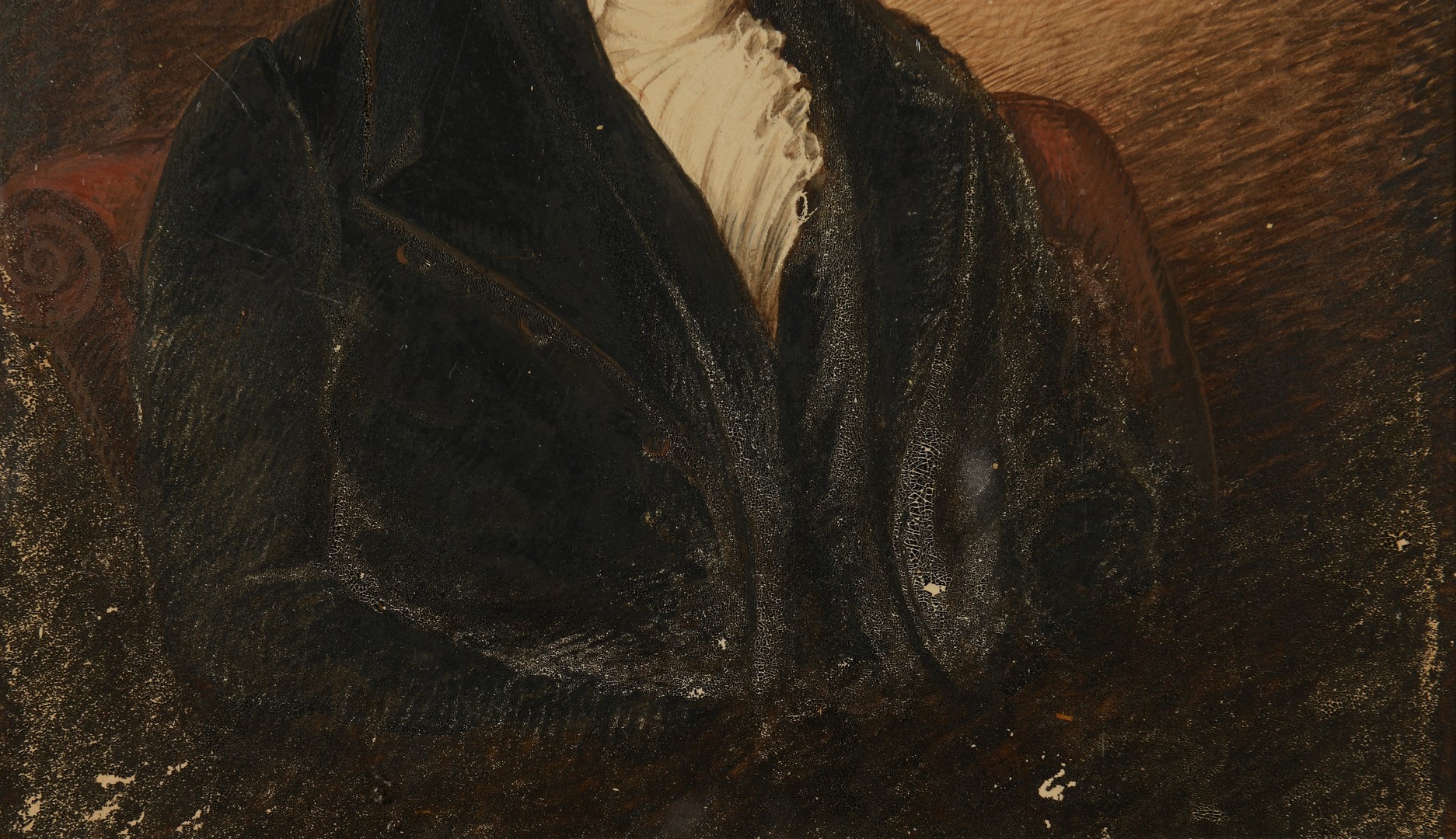 Lot 538: Portrait of an Older Gentleman, Oil on Paper