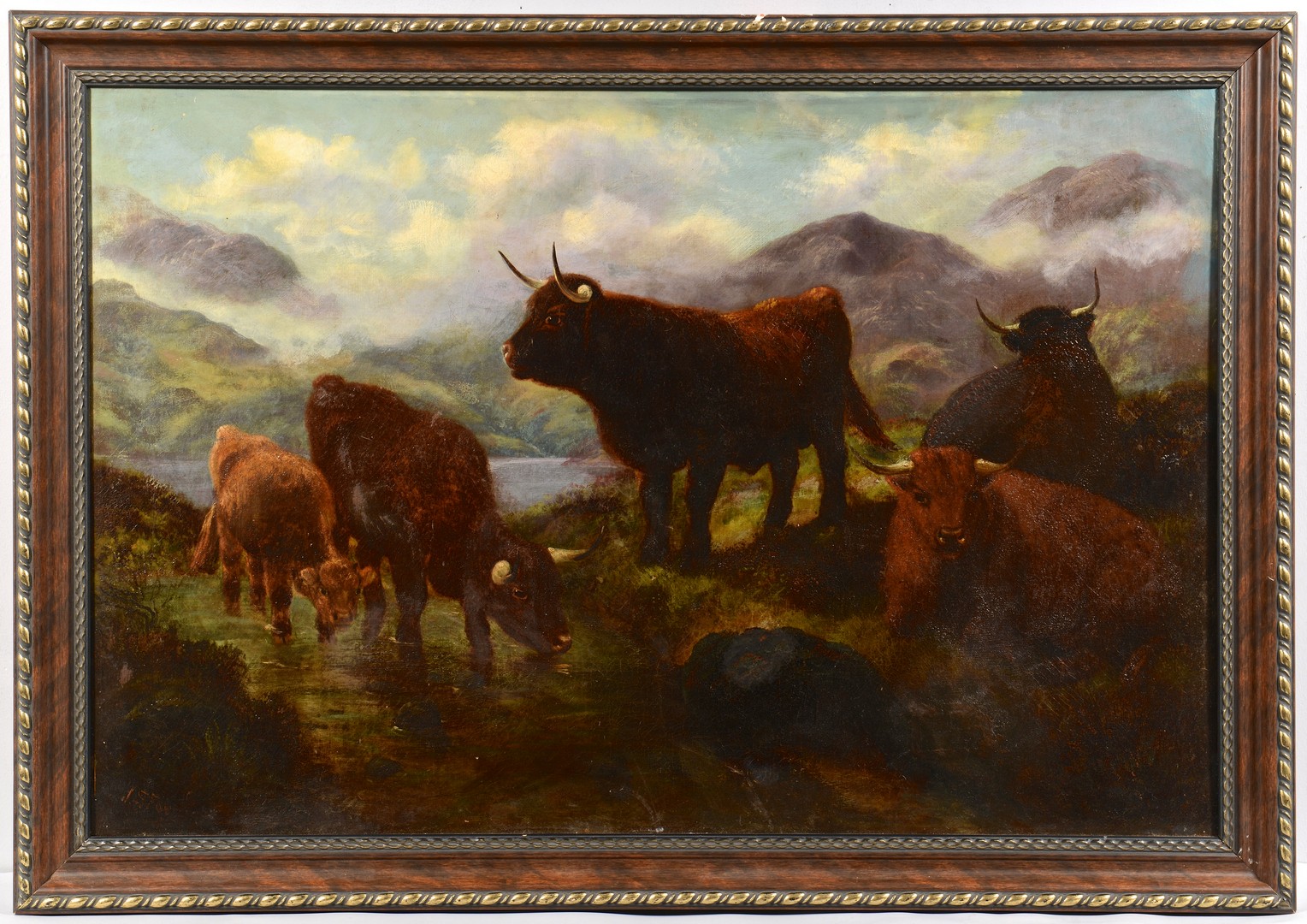 Lot 544: Scottish Oil on Canvas, signed J. S. Fox