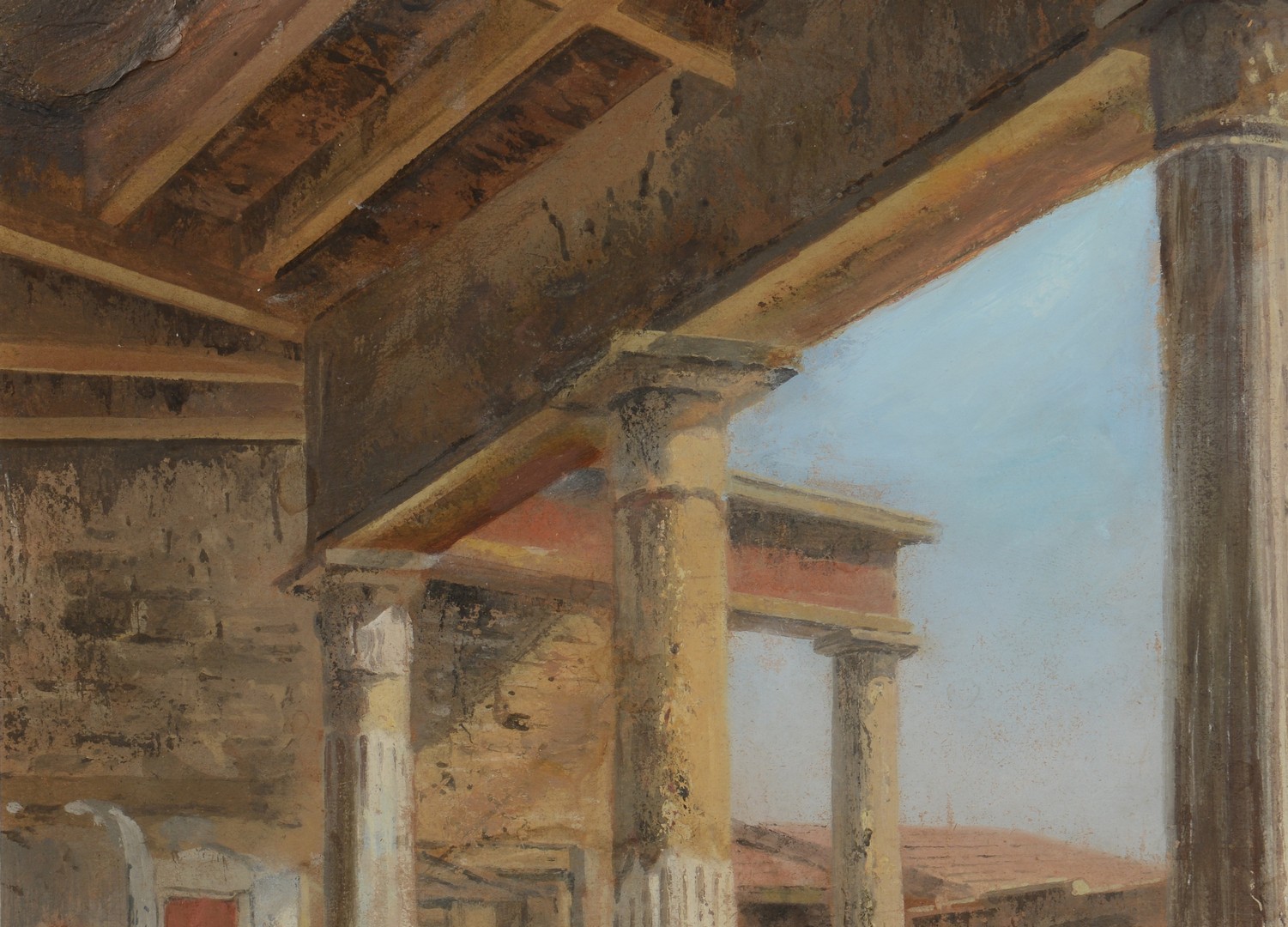 Lot 547: Giovanni Battista watercolor, Pompeii