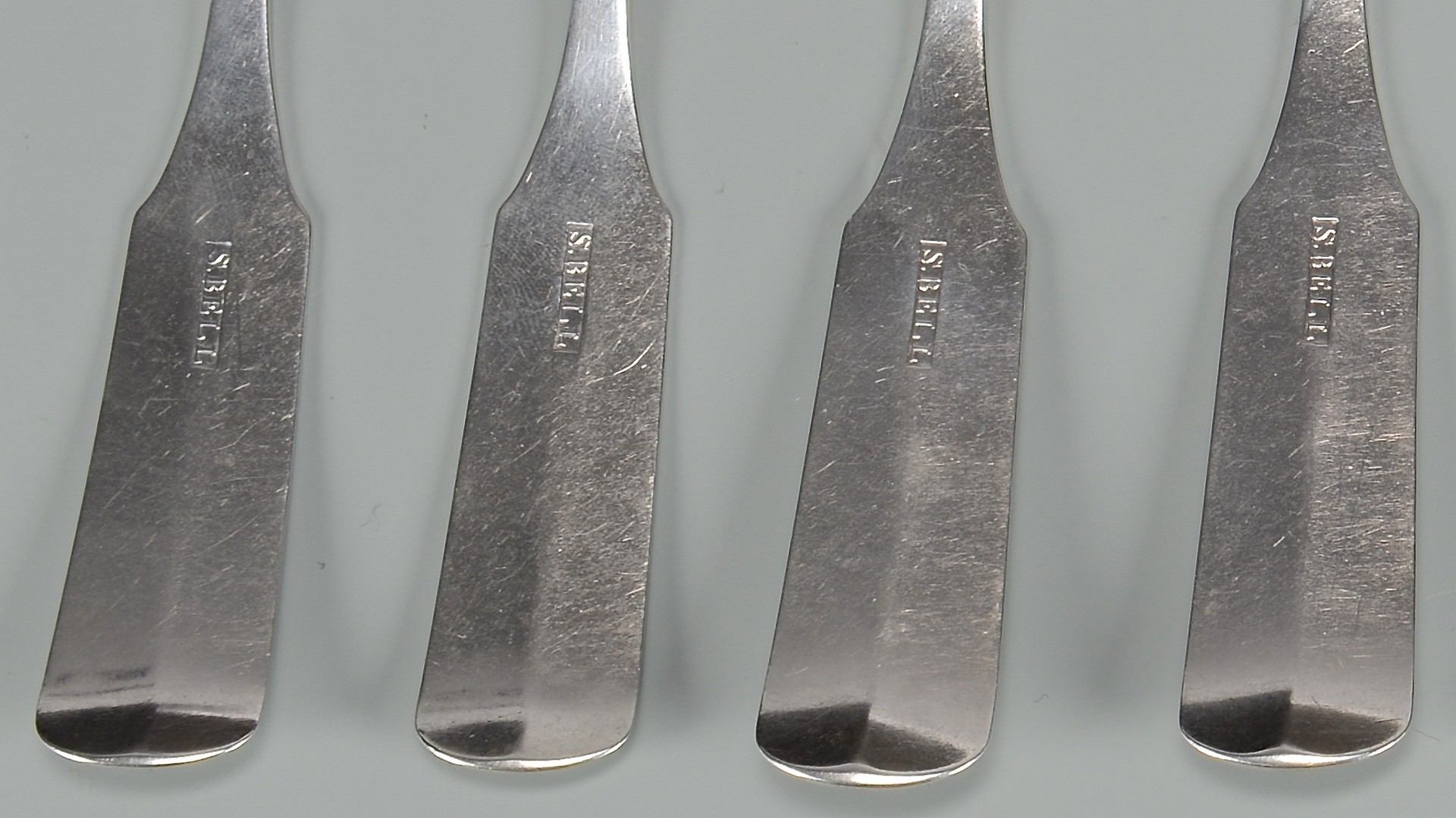 Lot 54: 12 Bell Coin Silver Spoons, Knoxville