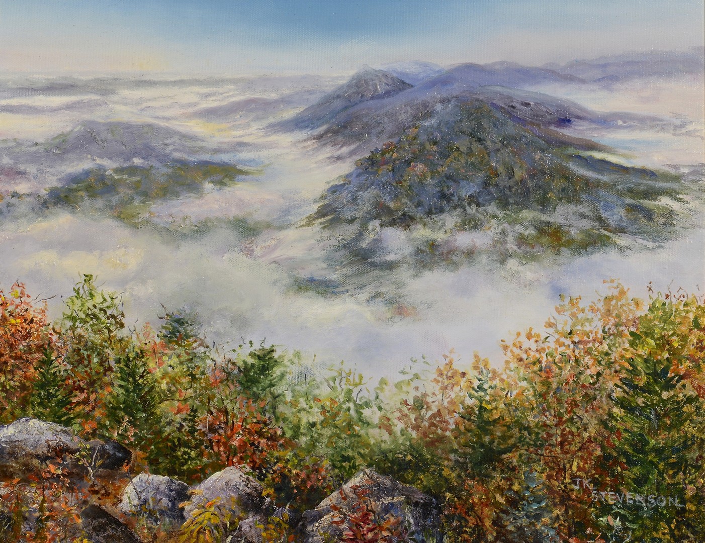 Lot 555: Fall Mountain Landscape, J.K. Stevenson
