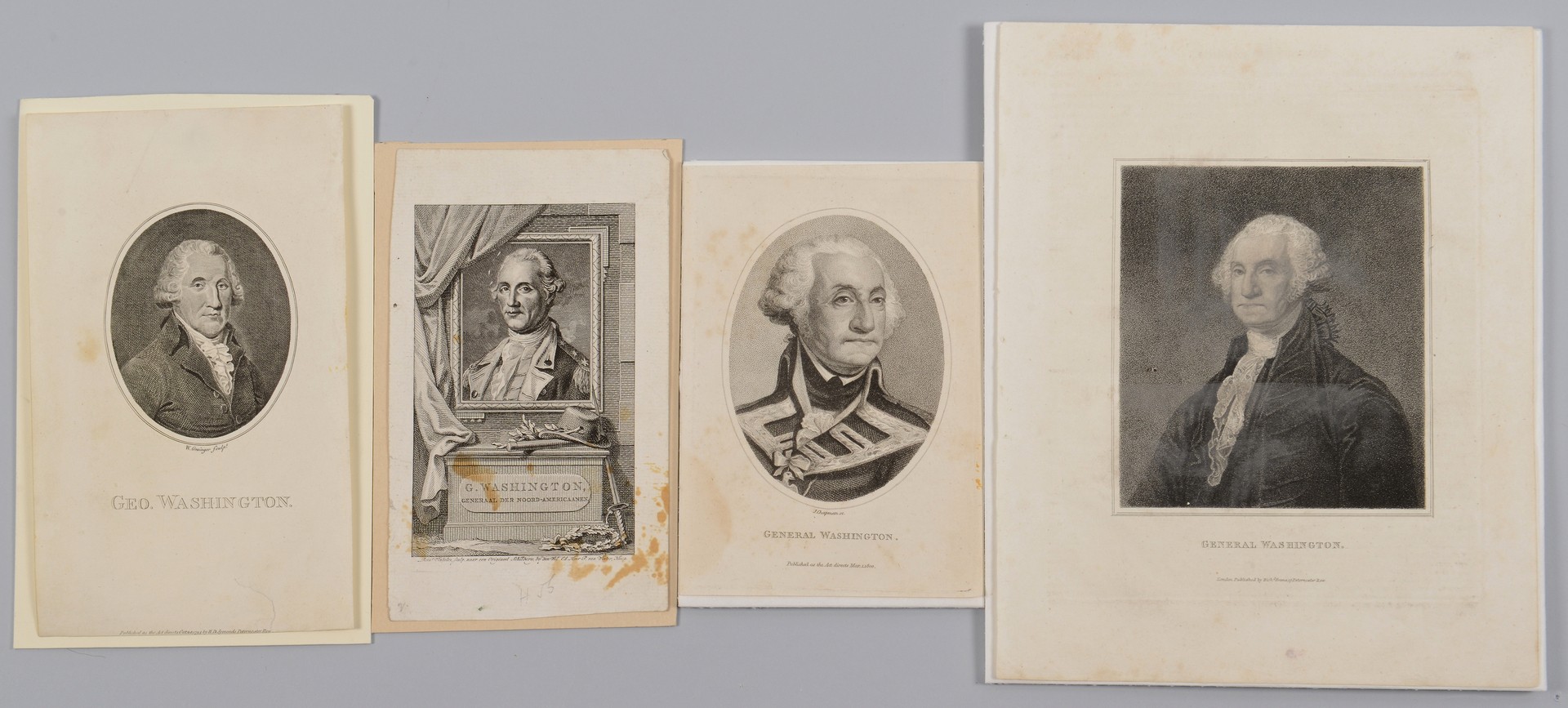 Lot 563: 4 George Washington Engraved Portraits