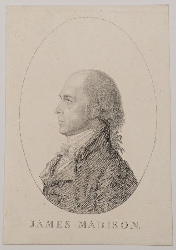Lot 567: Rare James Madison Engraving