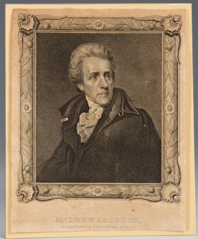 Lot 568: Rare Andrew Jackson Engraving