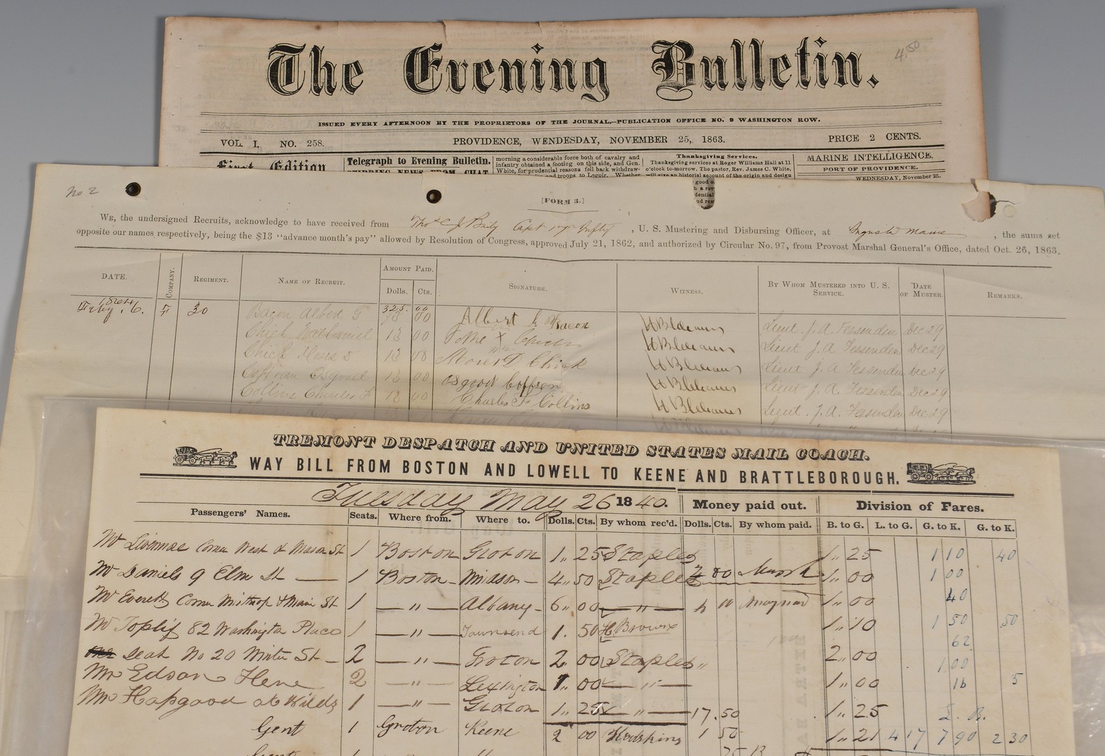Lot 573: Civil War and Related Documents