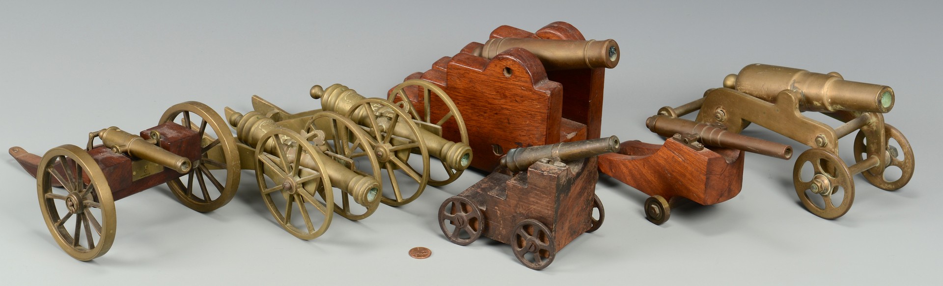 Lot 579: Group of 7 miniature cannons
