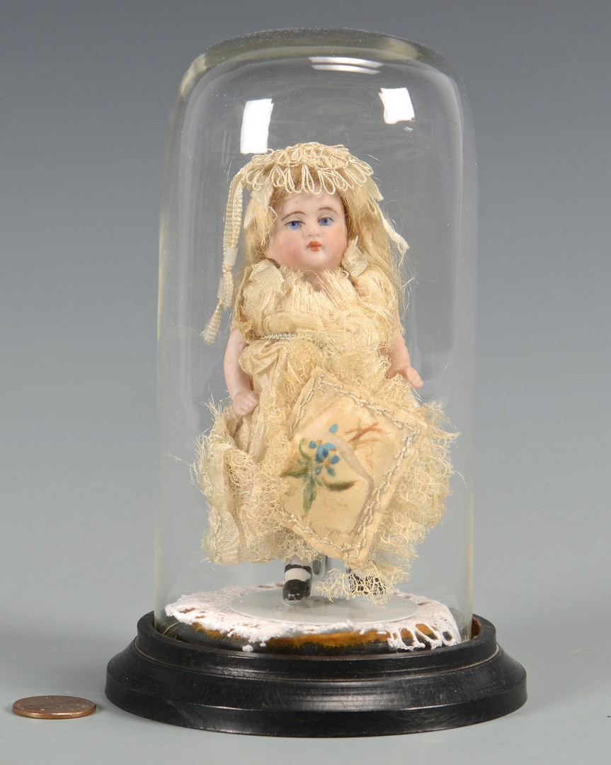 Lot 587: Miniature German Bisque Doll
