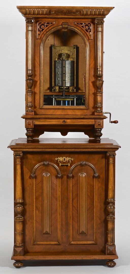 Lot 590: Polyphon Upright Coin-Op Music Box
