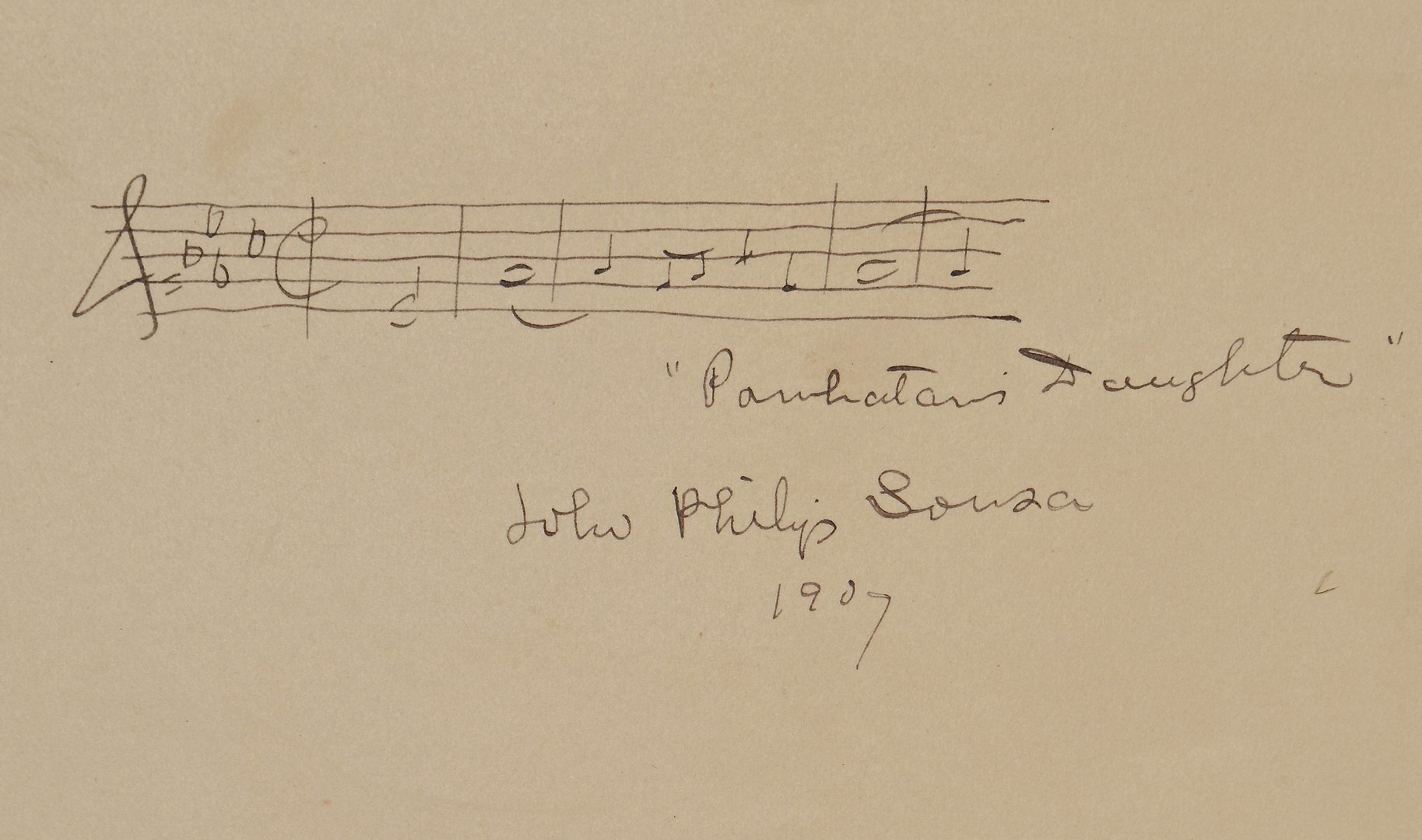 Lot 593: John Philip Sousa Autograph