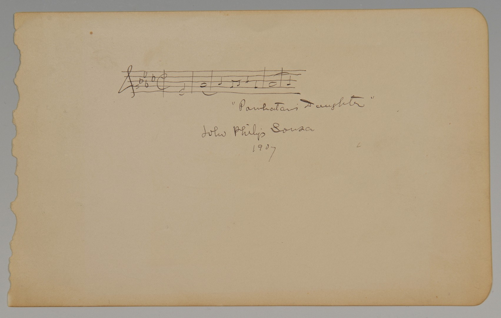 Lot 593: John Philip Sousa Autograph