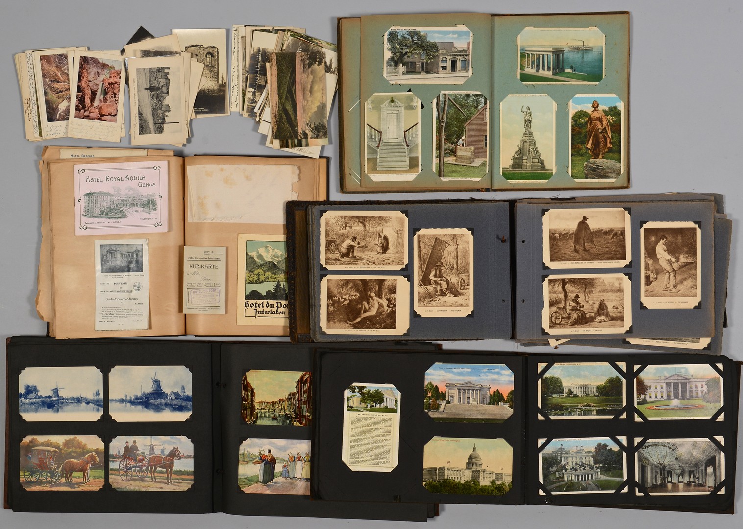 Lot 603: Early 20th C. Postcard, Souvenir Albums