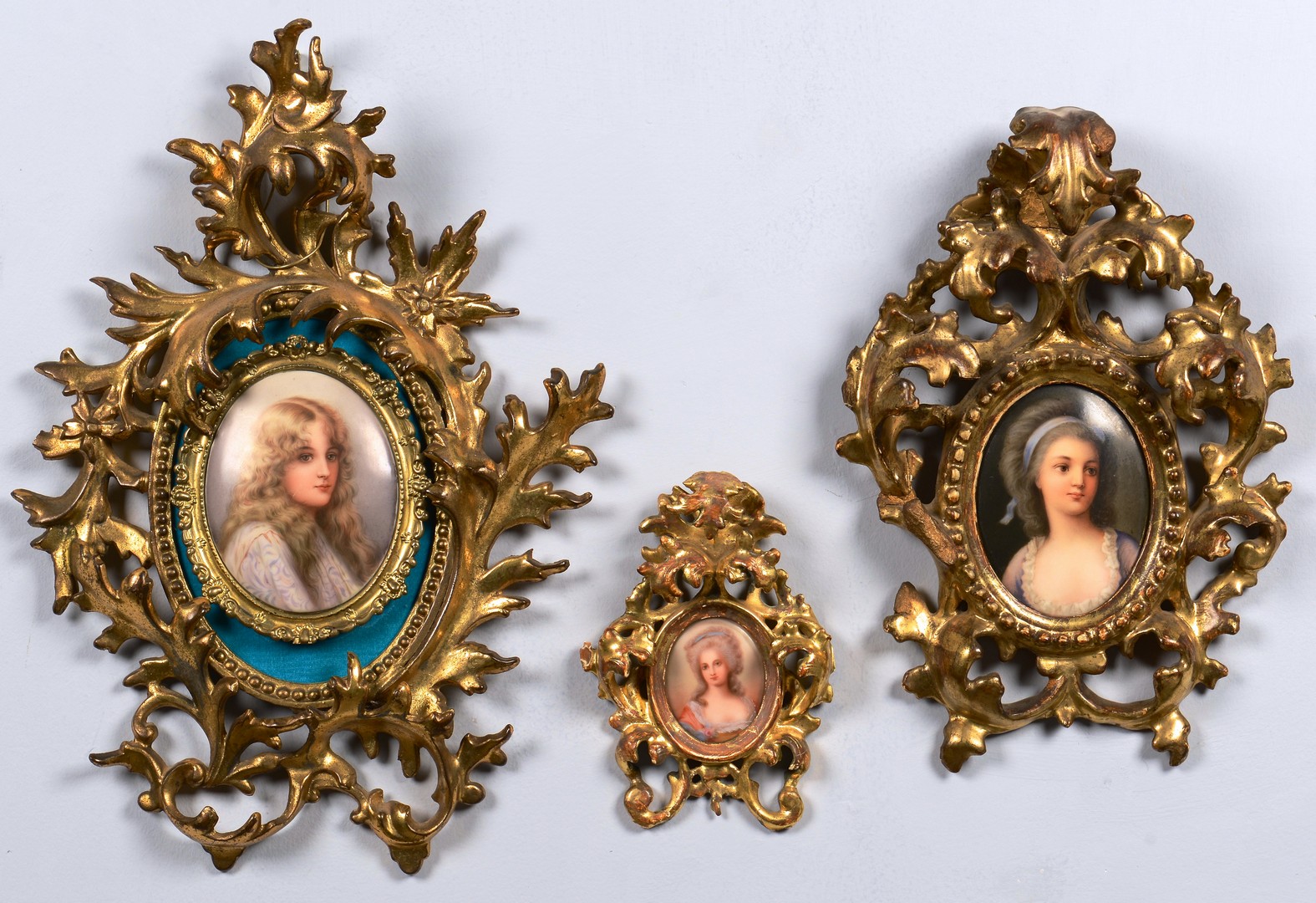 Lot 606: Three Mounted Porcelain Plaques