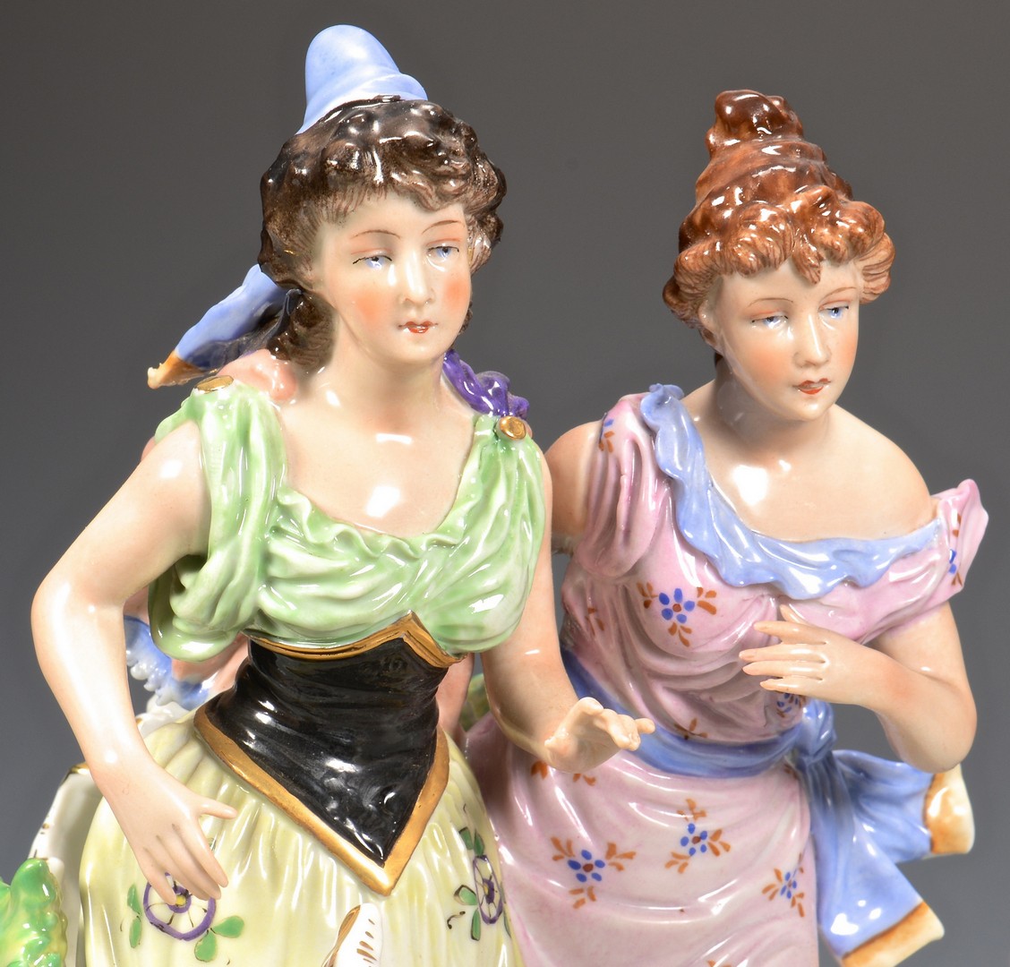 Lot 608: Pair of Porcelain Figurals, Dresden