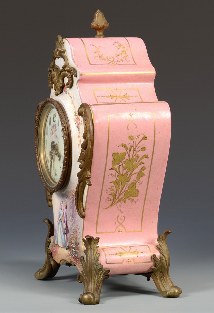 Lot 625: 2 French Porcelain Clocks, inc. Old Paris