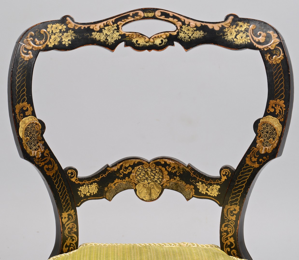 Lot 642: Painted Classical Chair & French Fan