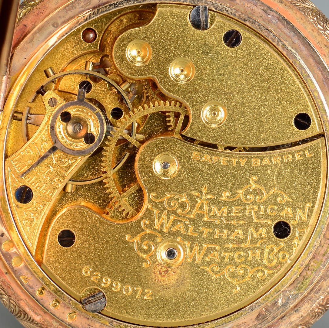 Lot 656: Waltham 14K Gold Pocket Watch